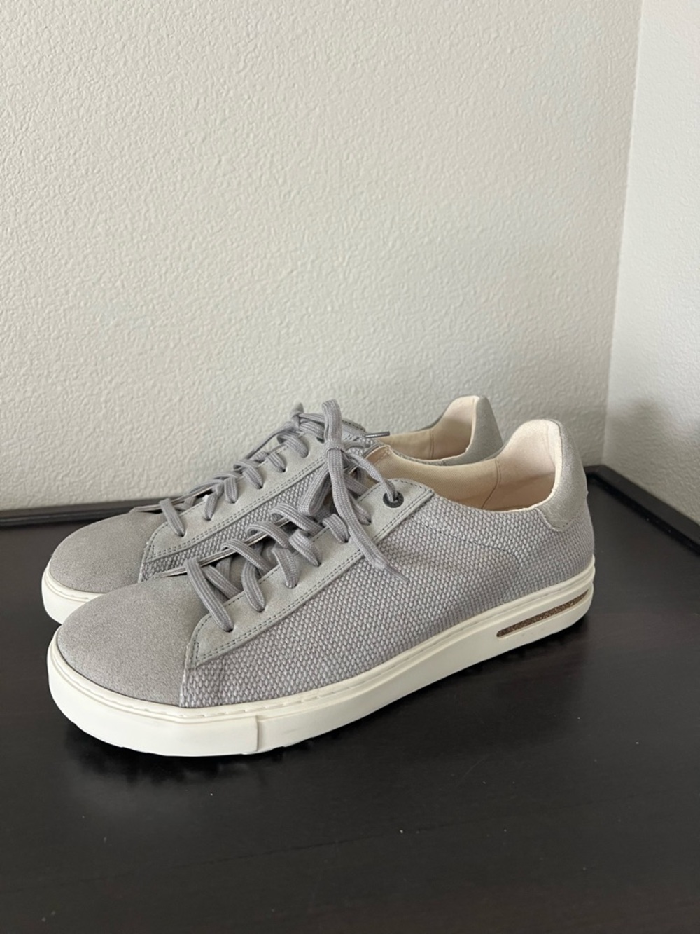 Birkenstock Mens Low Bend Canvas Suede Gray Whale Sneakers Size 43